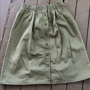 Green a-line skirt